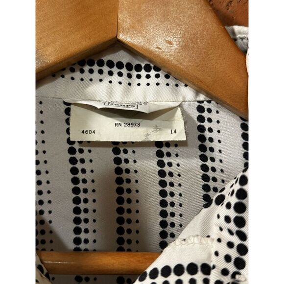 Vintage 1970s Sears Pointed Collar Women's Striped‎ Button Down Blouse Size 14 - Picture 4 of 5